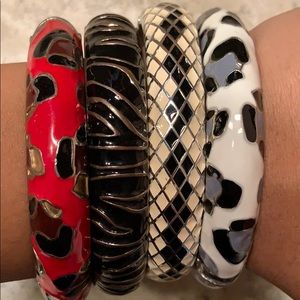 4 animal print bracelets